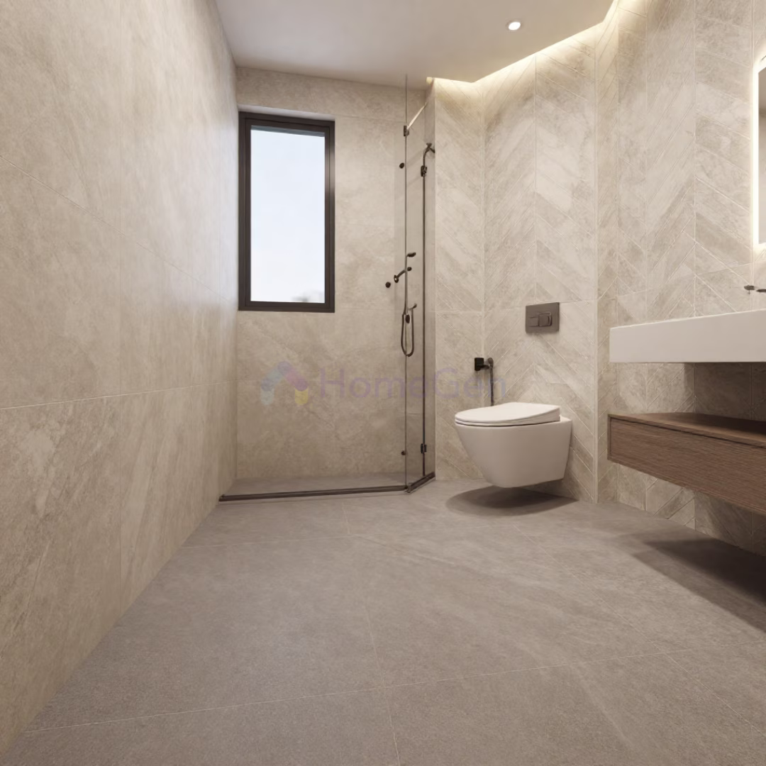 Bathroom Floor & Wall Tiles Design