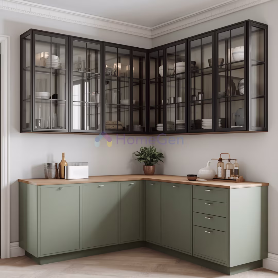 L Shaped Crockery Unit Designs