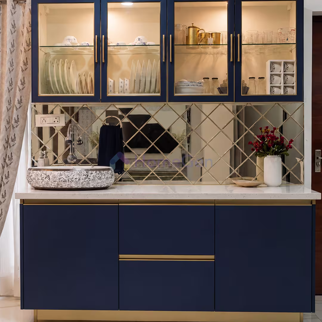 Wall Mounted Crockery Unit Design