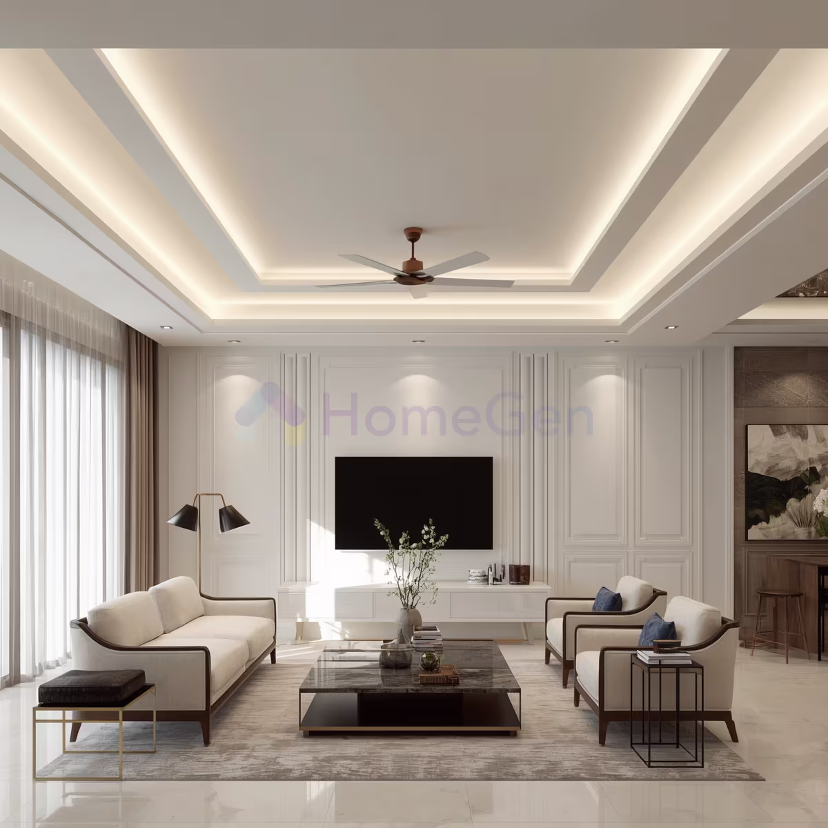 False Ceiling Design For Living Room
