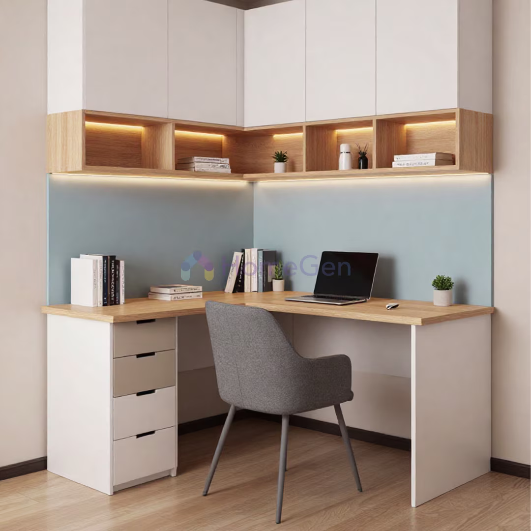 Corner Study Table Design