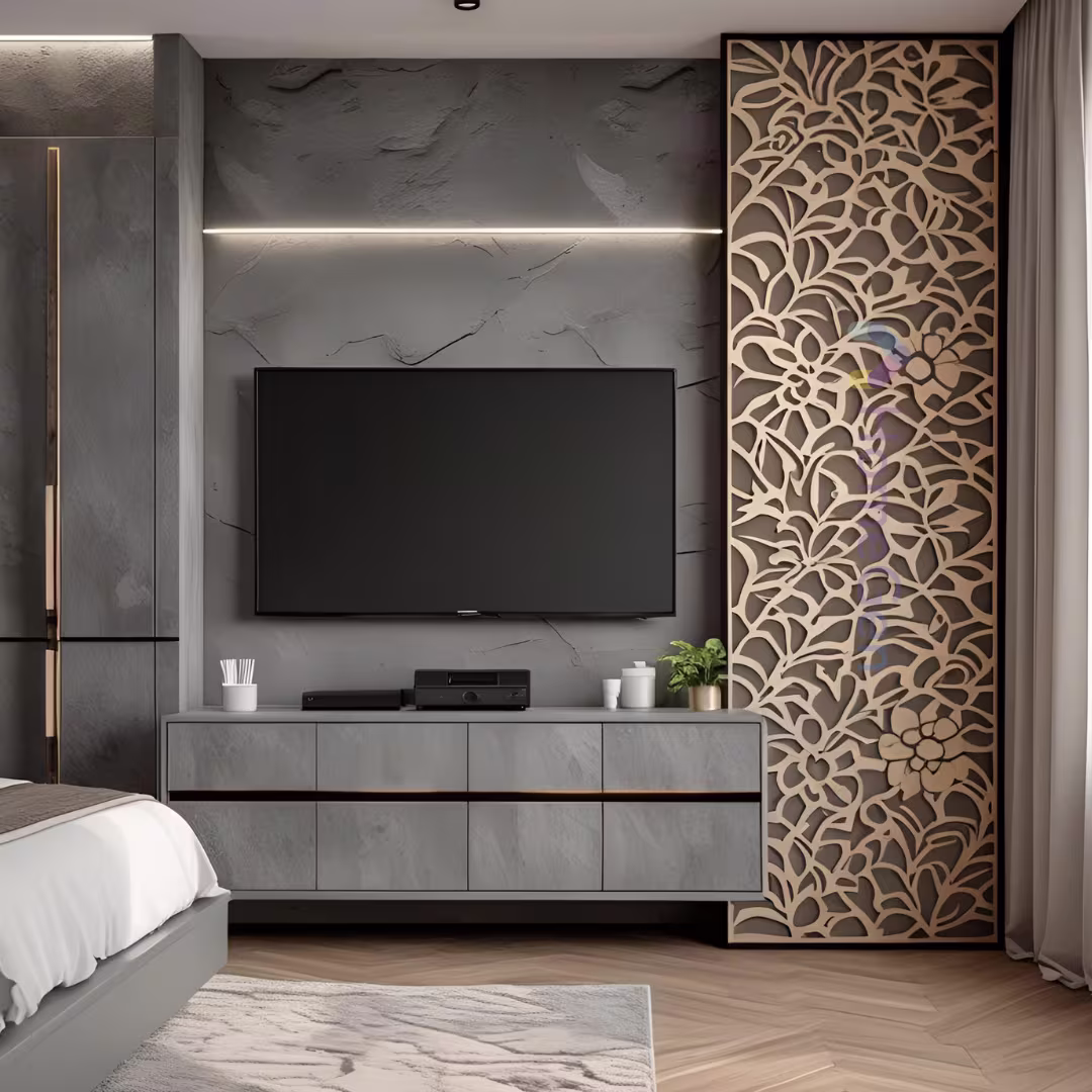 Main Hall Modern TV Unit Design