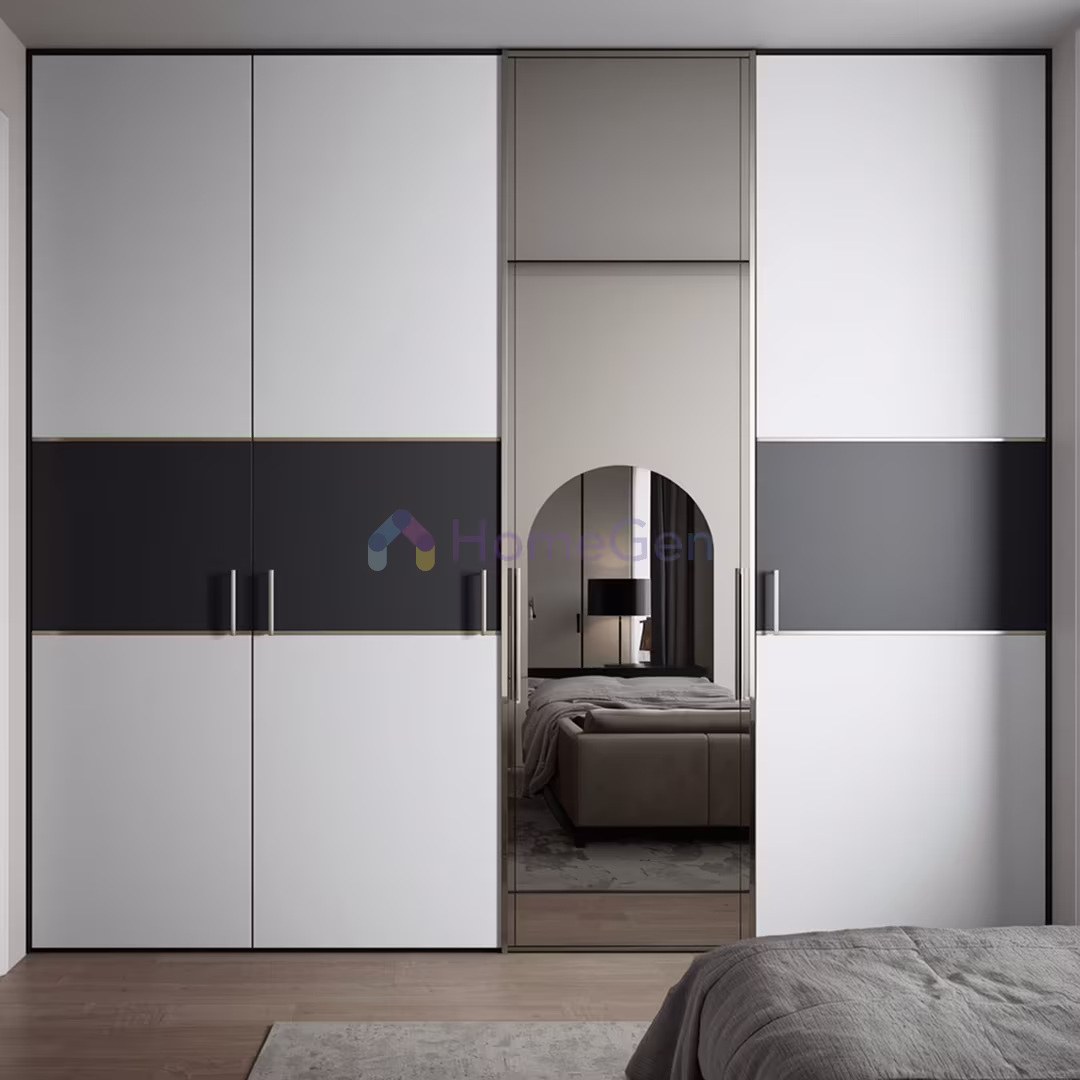 Wardrobe Design With Mirror